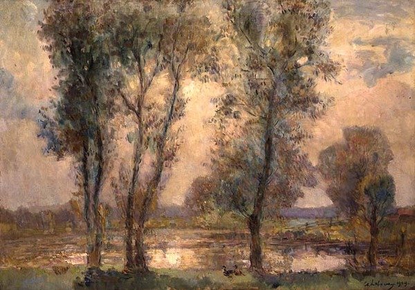 Nära sjön av Albert Charles Lebourg
