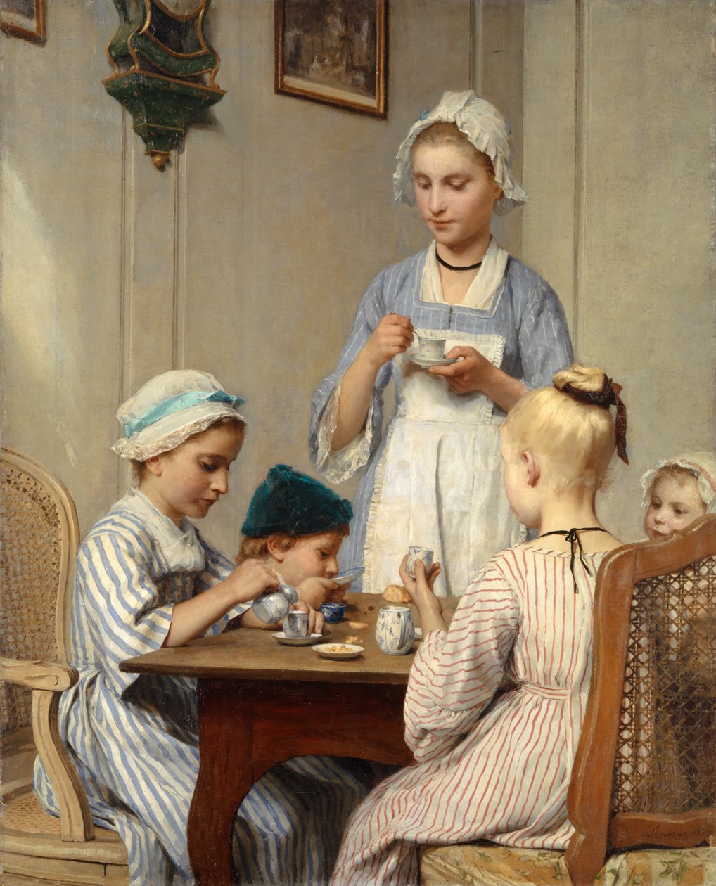 Barn vid frukost, 1879 av Albert Anker
