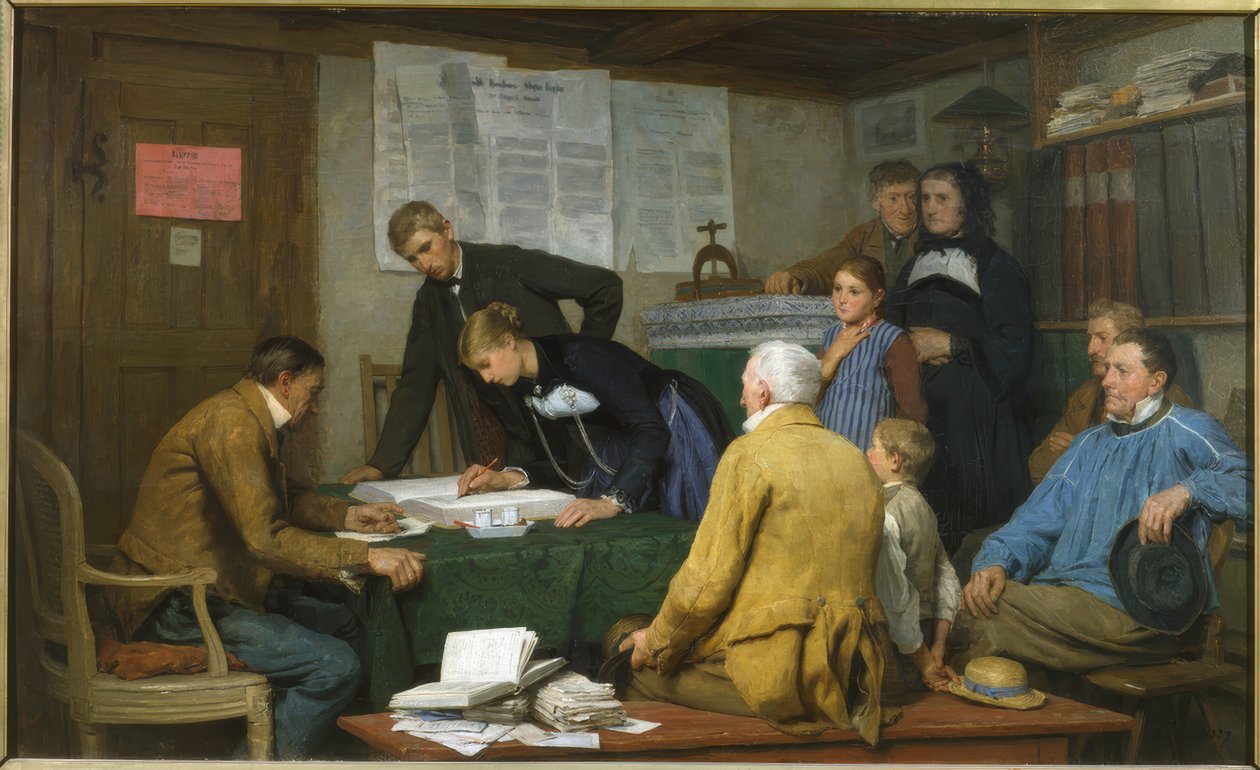 Det borgerliga bröllopet av Albert Anker