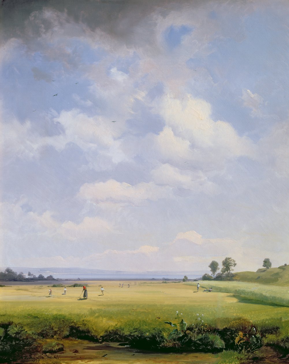 Höslagning, 1838 av Albert August Zimmermann