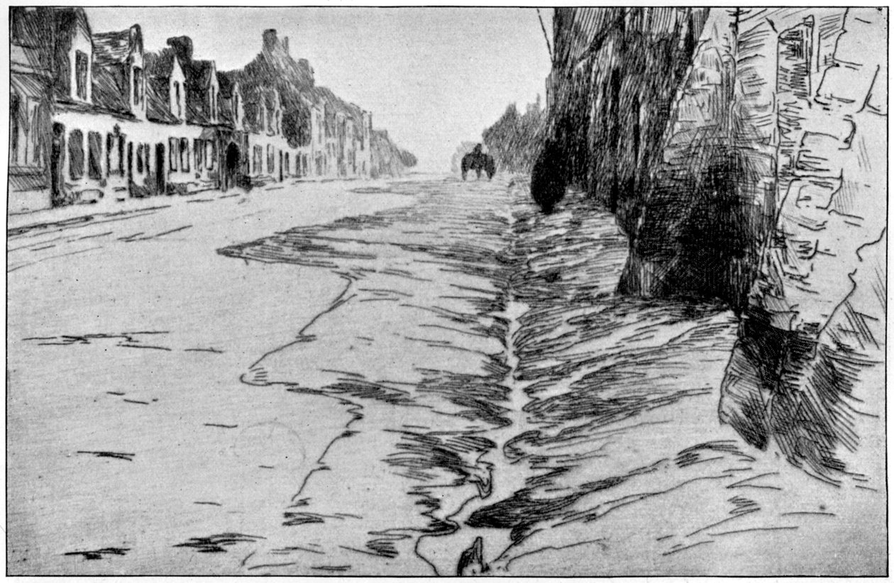 The High Street, Flandern, 1898. av Albert Baertsoen