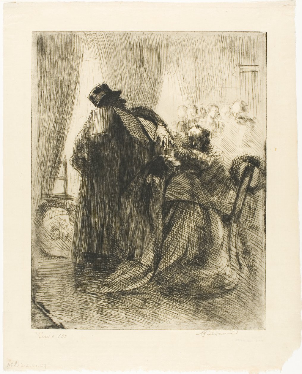 Sorg, plåt fem från Woman av Albert Besnard