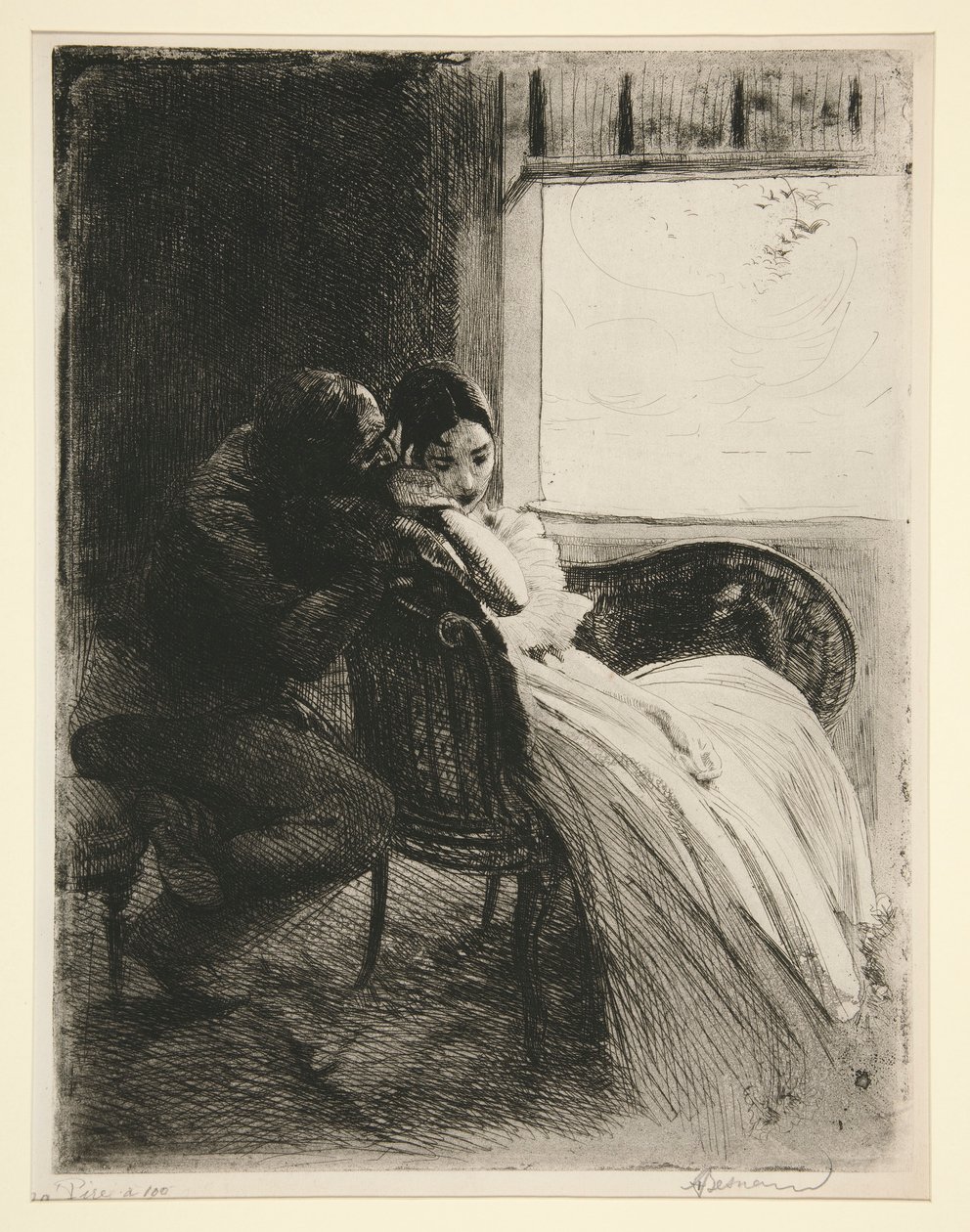 The Flirt (Flirtation) av Albert Besnard