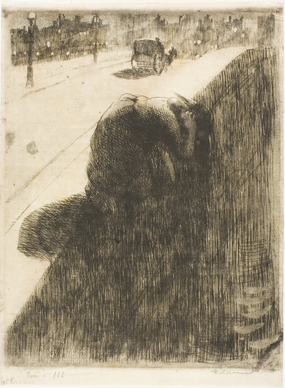 Självmord, platta elva från Woman av Albert Besnard
