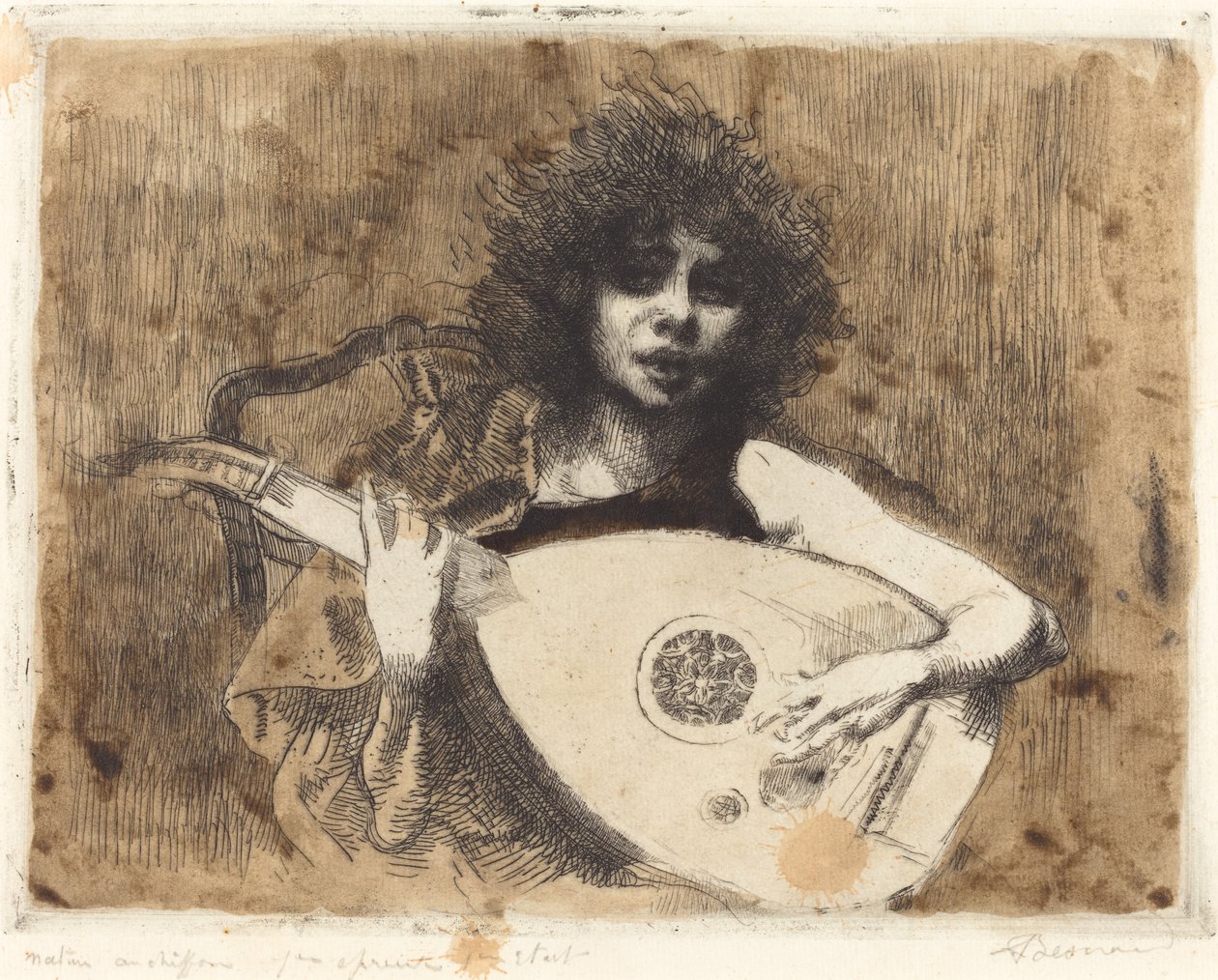 Lutspelaren av Albert Besnard