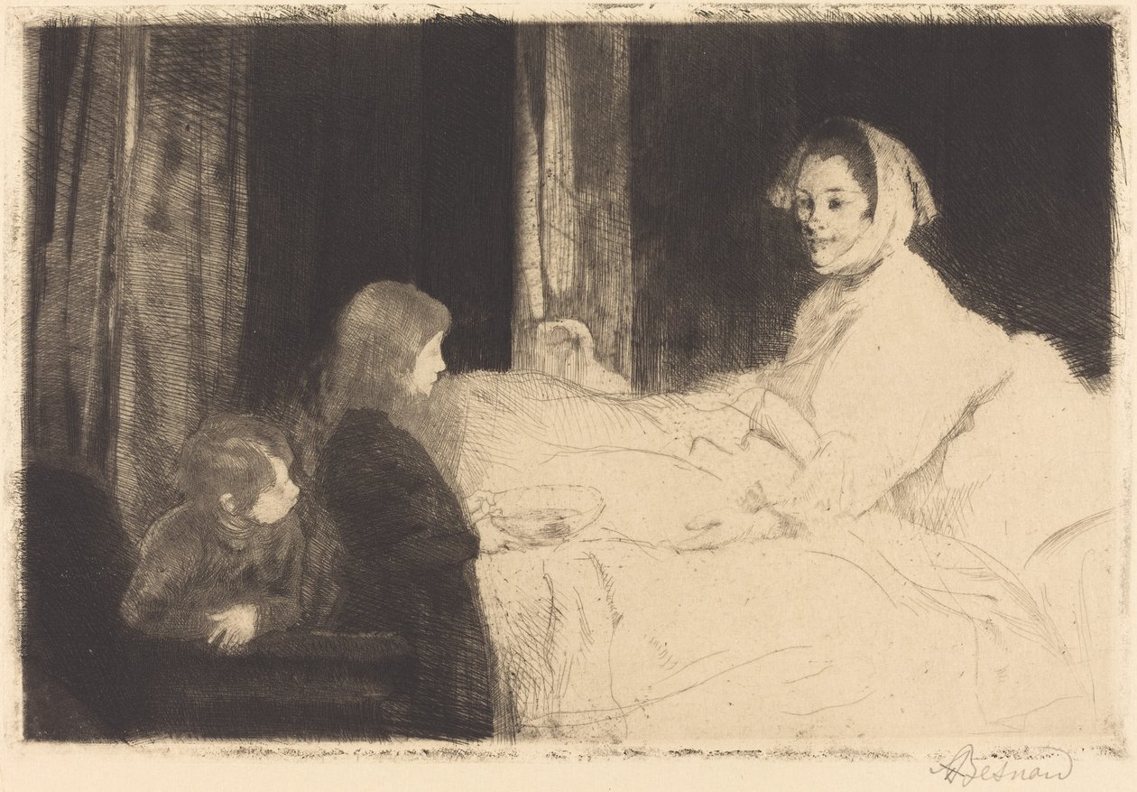 Den sjuka modern av Albert Besnard