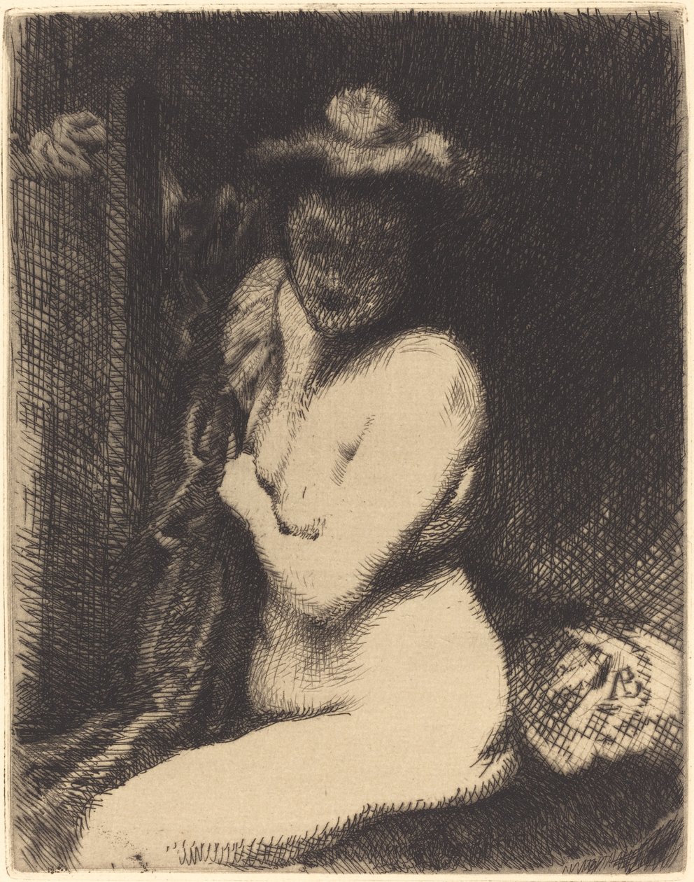 Kvinna vid hennes toalett (La toilette) av Albert Besnard