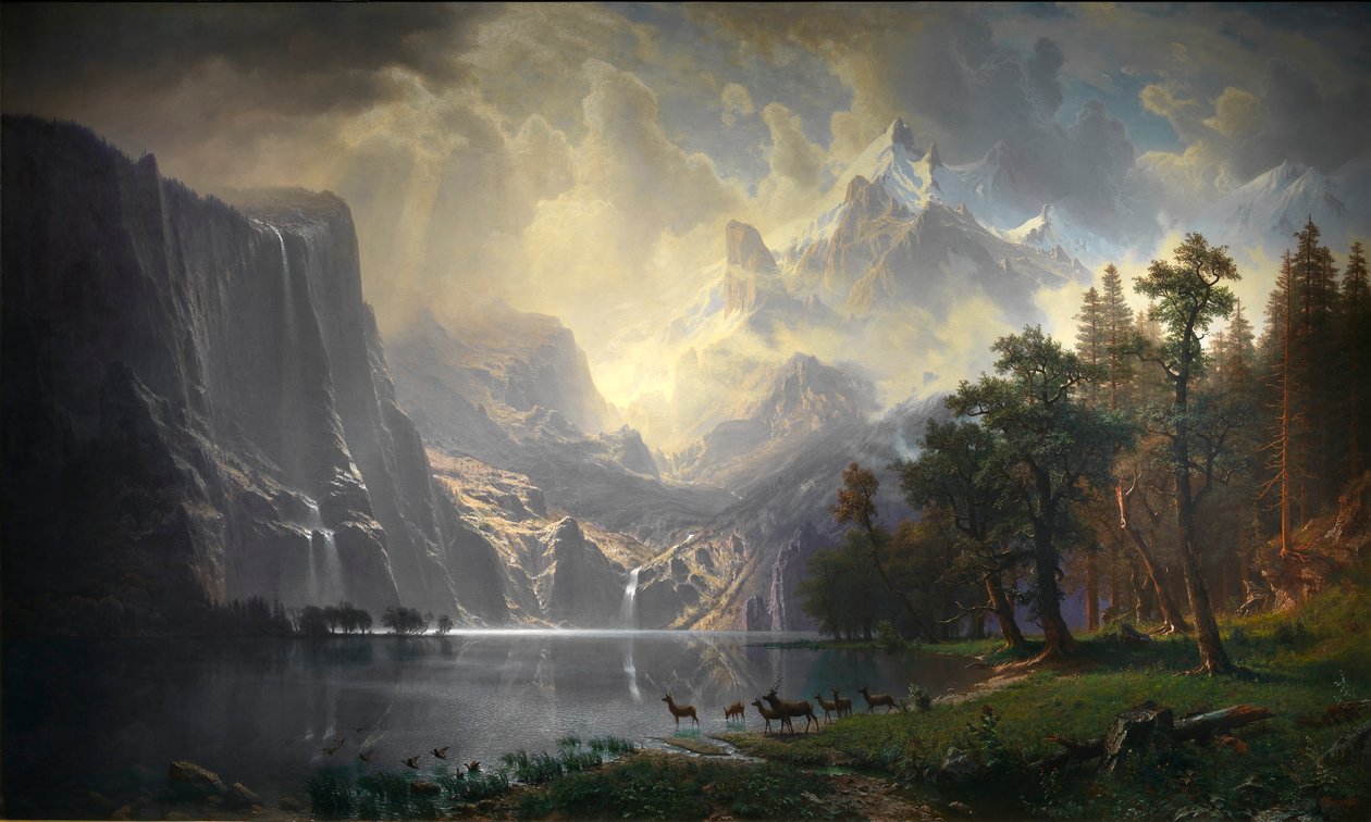 Bland Sierra Nevada, Kalifornien av Albert Bierstadt