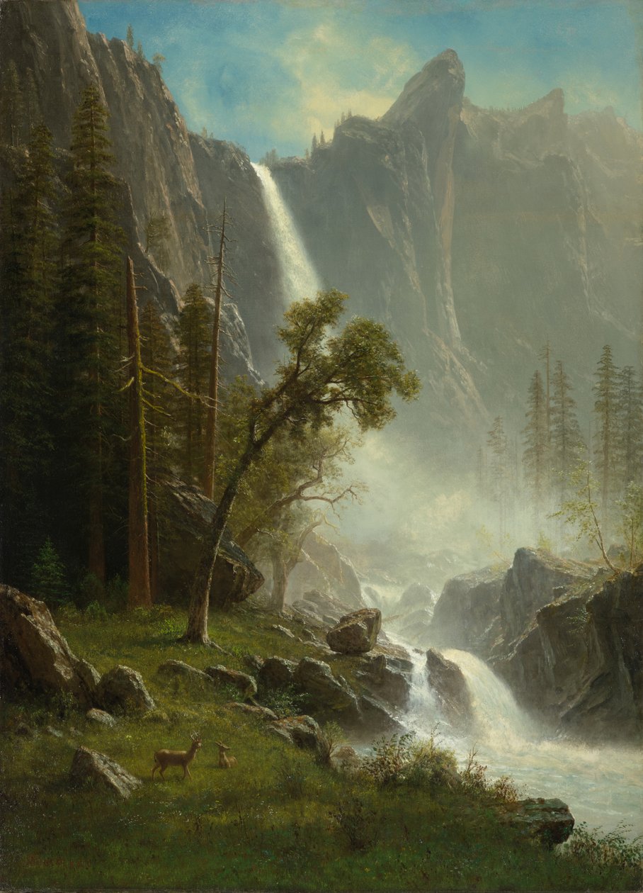 Bridal Veil Falls, Yosemite, ca 1871-1873 av Albert Bierstadt