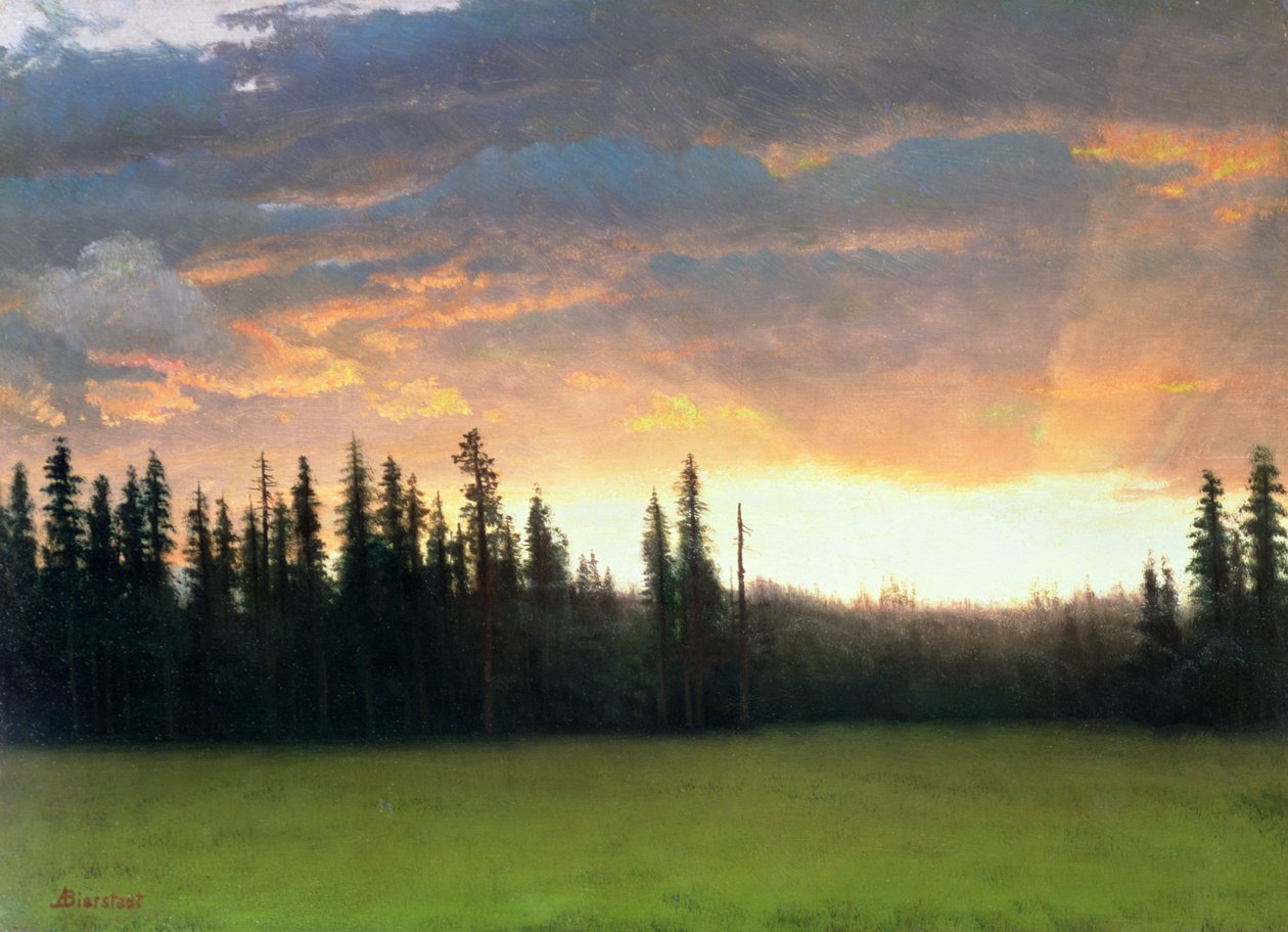 Kalifornien solnedgång av Albert Bierstadt