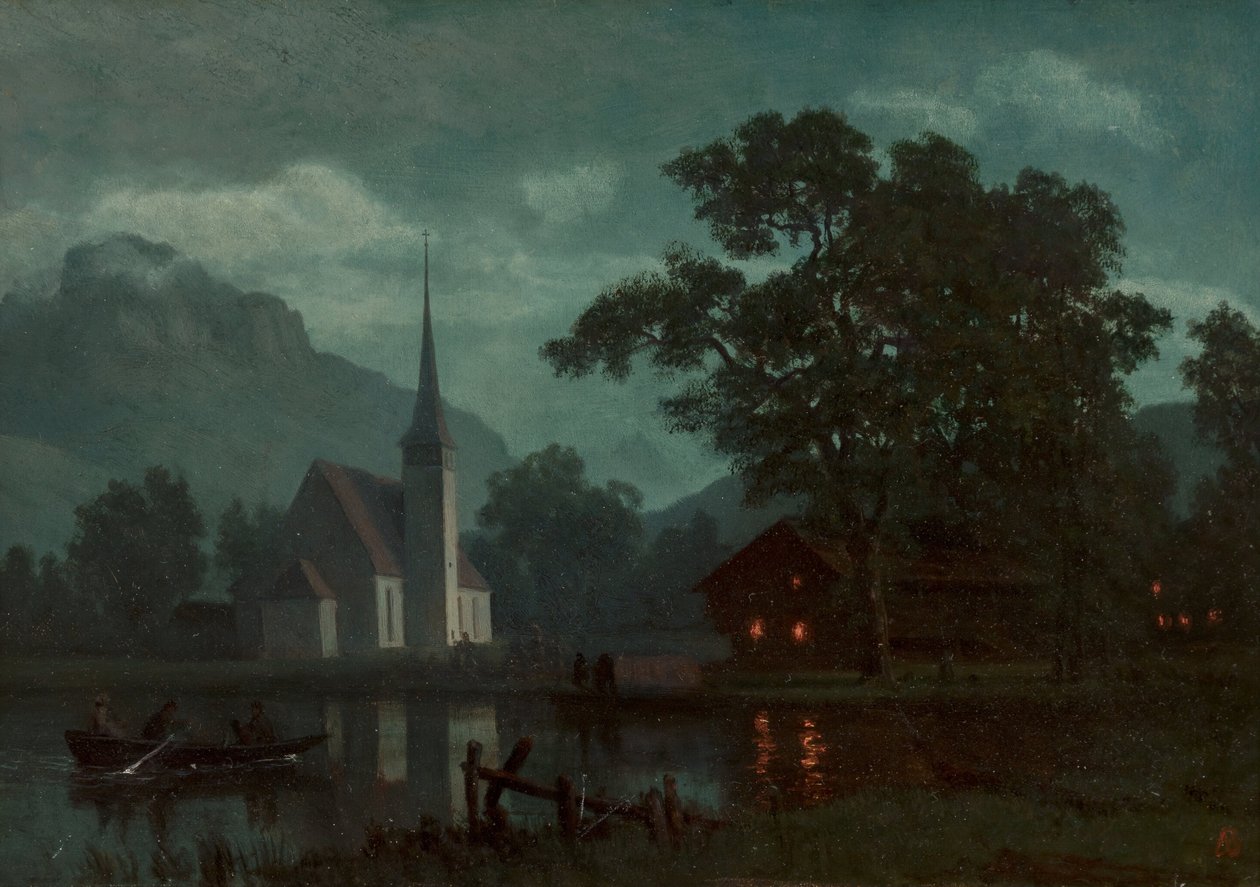Lucernesjön, Schweiz av Albert Bierstadt
