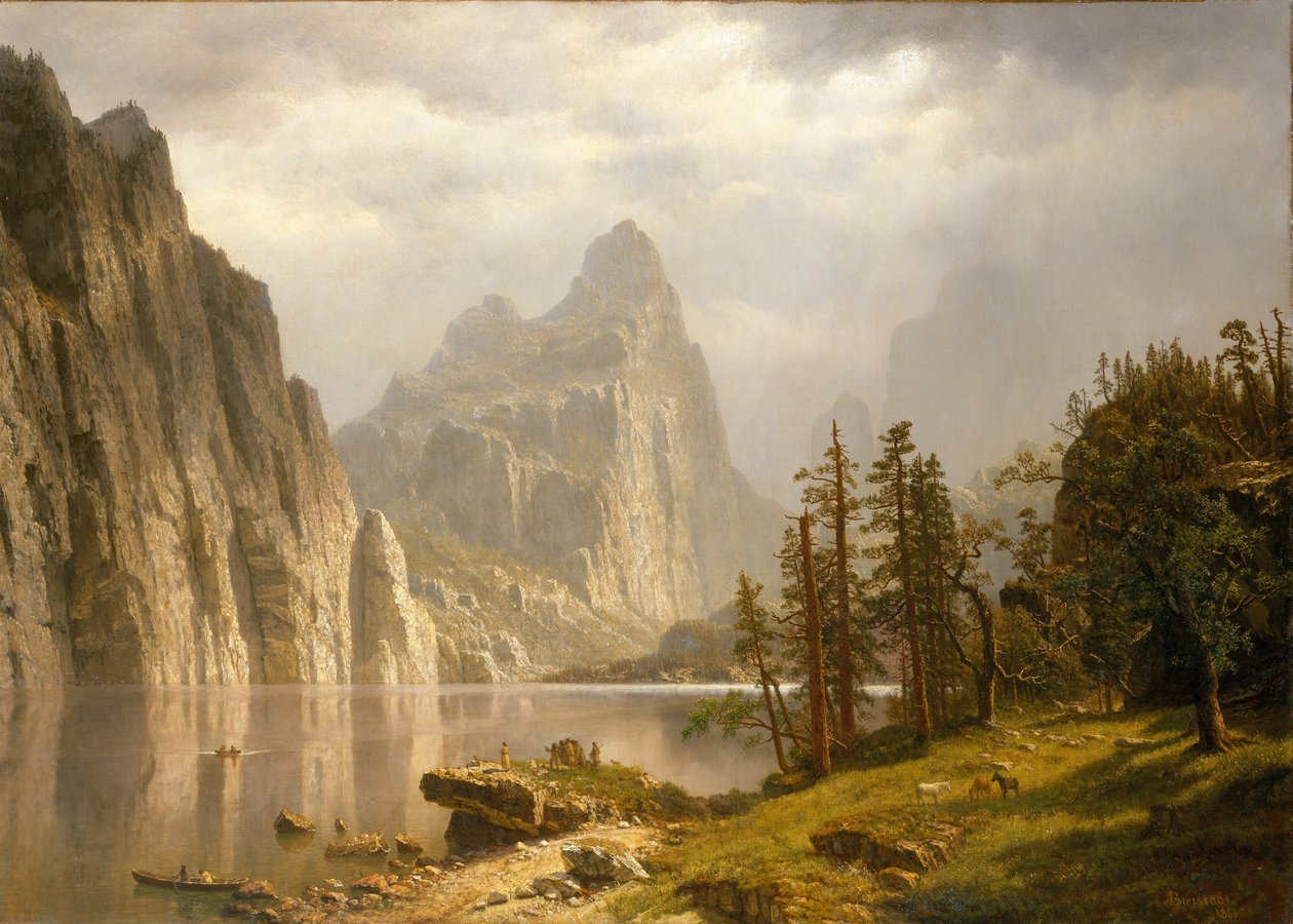 Merced River, Yosemite Valley av Albert Bierstadt