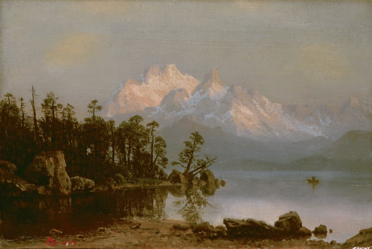 Kanotpaddling av Albert Bierstadt