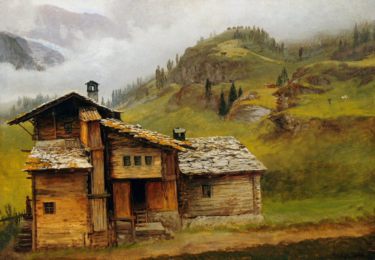 Bergshus av Albert Bierstadt