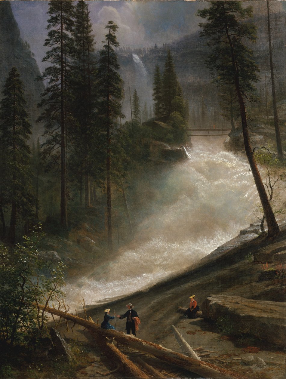 Nevada Falls, Yosemite, 1872 eller 1873 av Albert Bierstadt