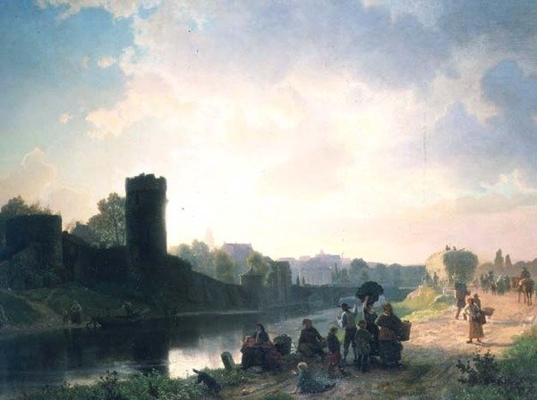 Flodmynning (olja) av Albert Bierstadt