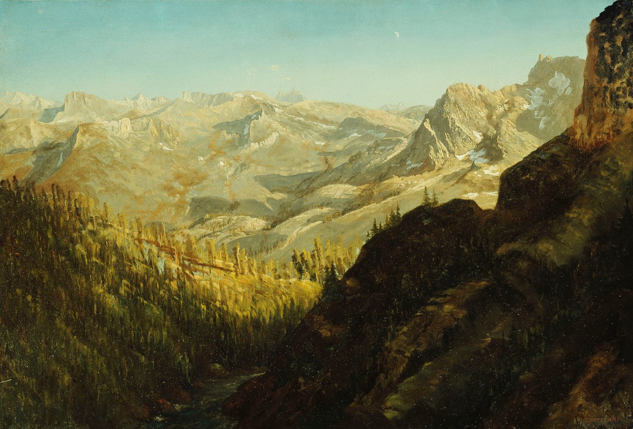 Sierra Nevada Mountains, Kalifornien, av Albert Bierstadt