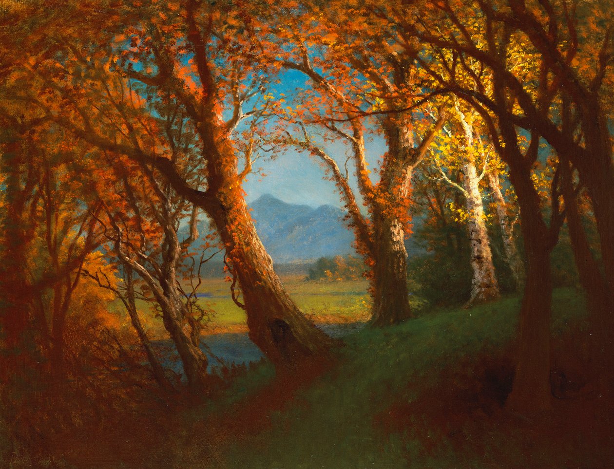 Solnedgång i Nebraska-territoriet av Albert Bierstadt