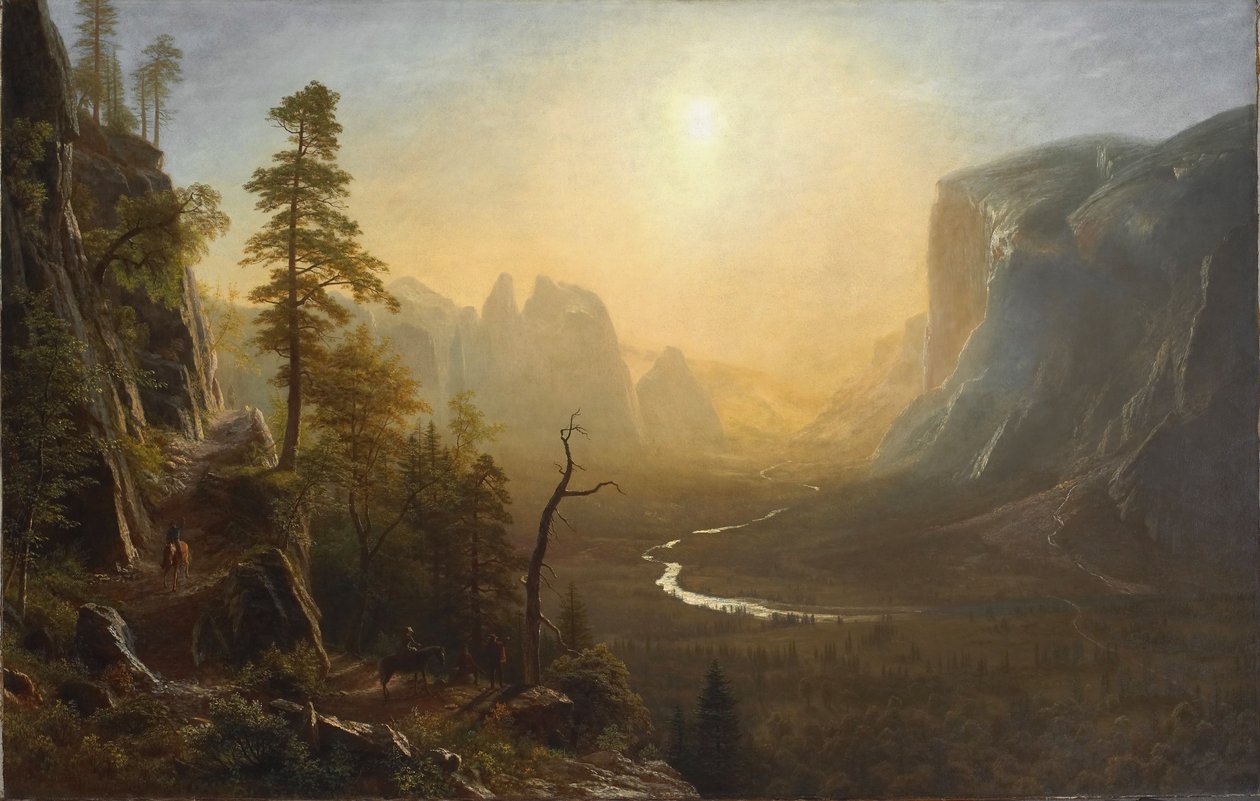 Yosemite Valley, Glacier Point Trail, ca 1873 av Albert Bierstadt