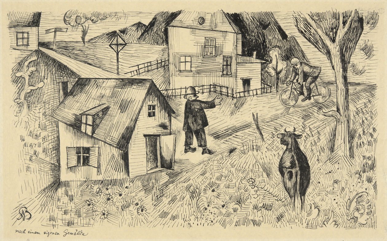 Feierabend (semesterkväll) av Albert Bloch