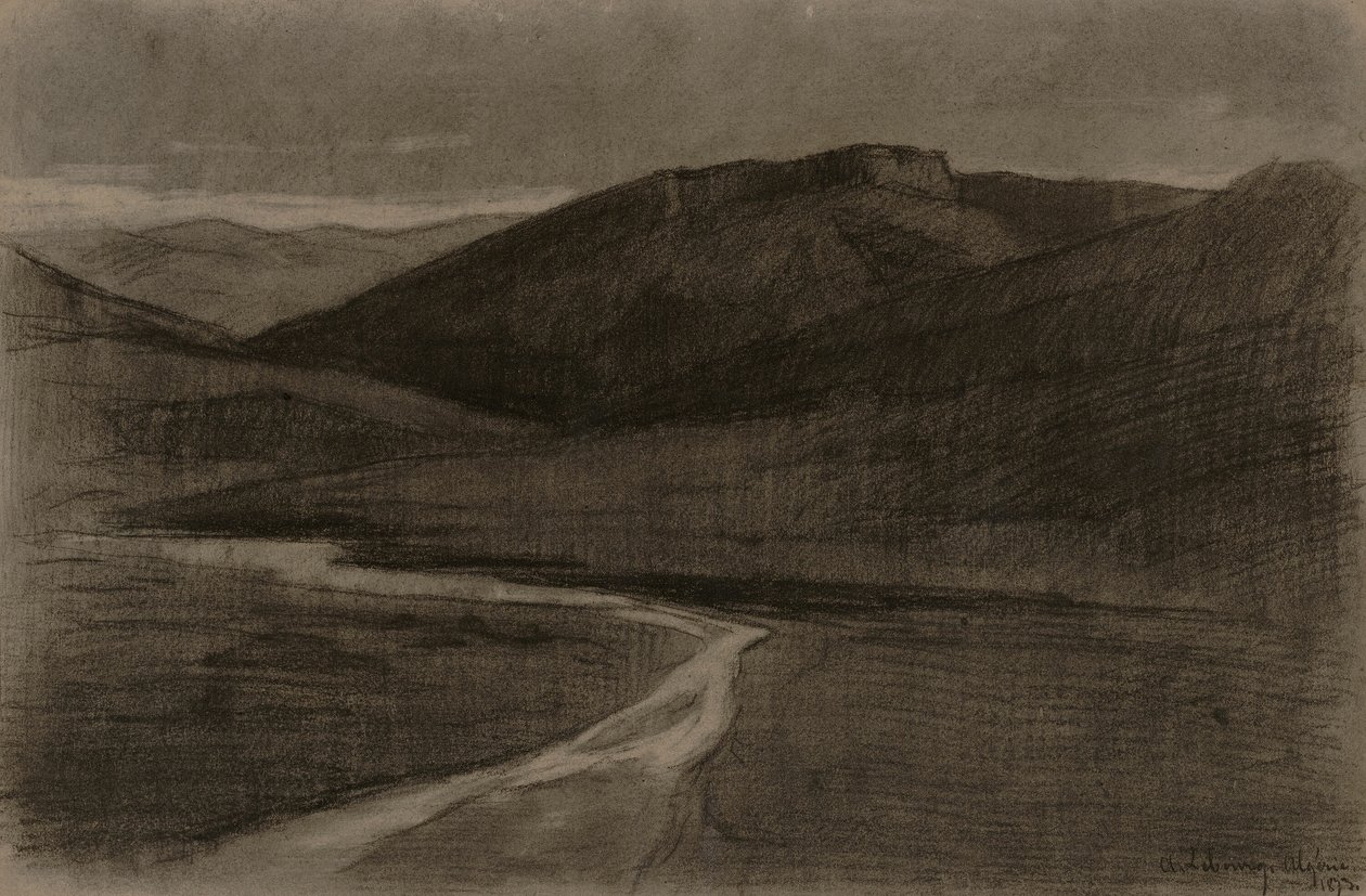 Algeriskt landskap av Albert Charles Lebourg