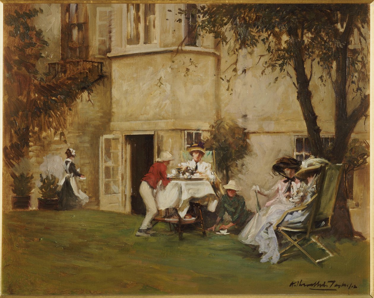 Te i trädgården av Albert Chevallier Tayler