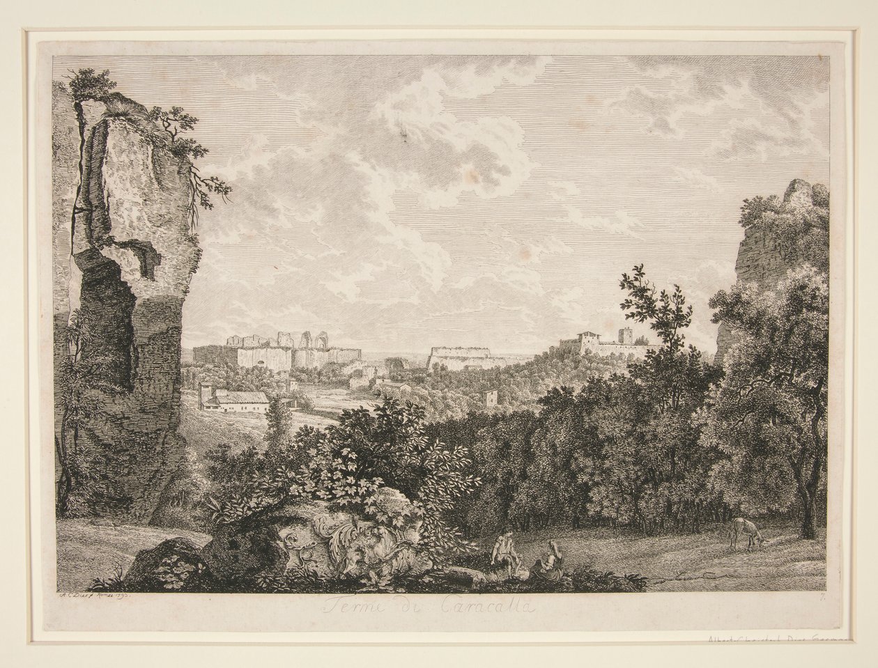 Caracalla-baden, Rom av Albert Christoph Dies