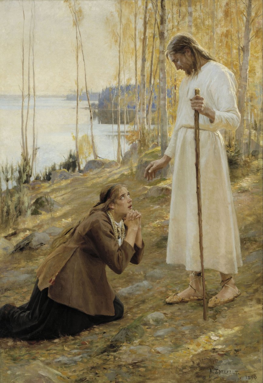 Kristus och Maria Magdalena, en finsk legend av Albert Gustaf Aristides Edelfelt