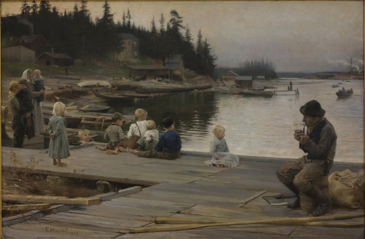 Sommarkväll på Hammars Reparationsgård av Albert Gustaf Aristides Edelfelt