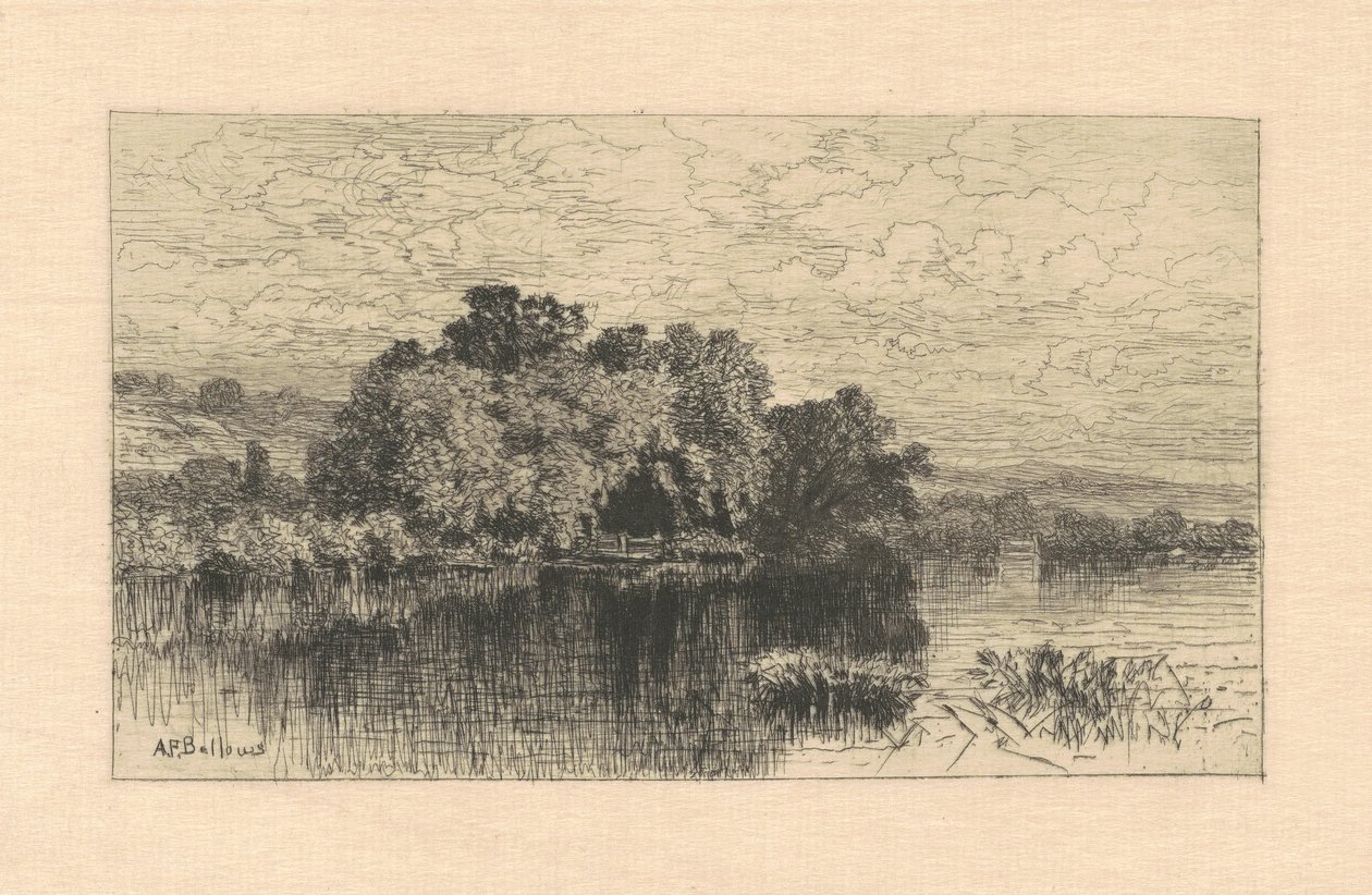 Mill Pond i Windsor, Connecticut av Albert F. Bellows