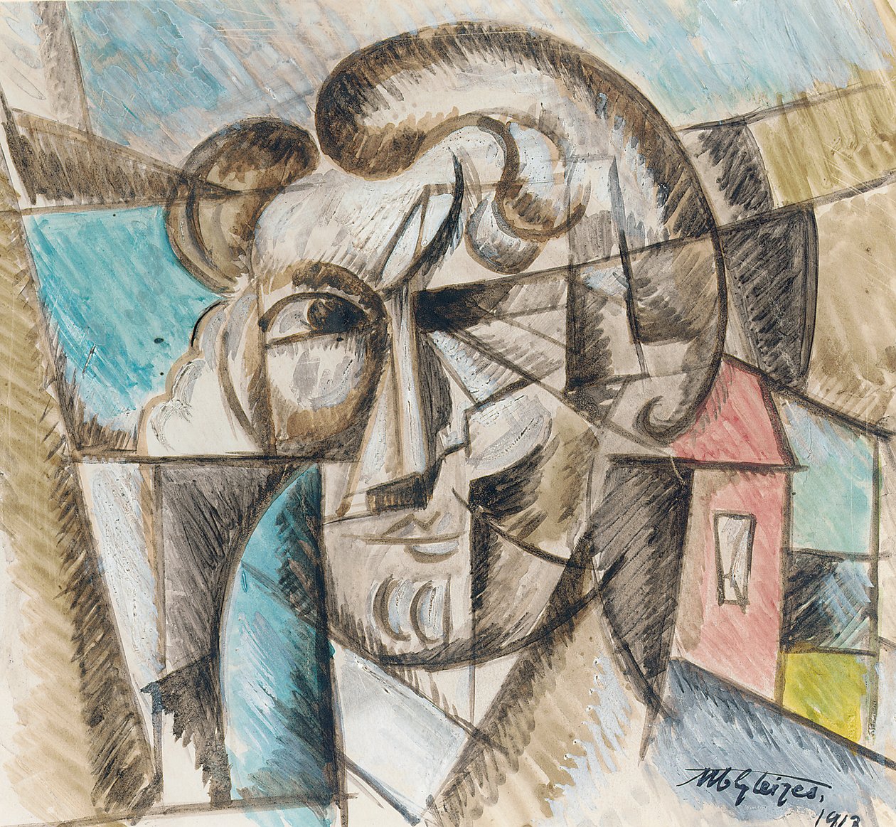 Huvud av en man av Albert Gleizes