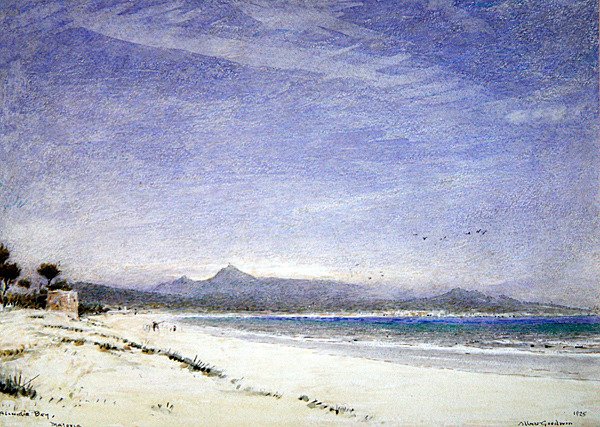 Alcudiabukten, Mallorca av Albert Goodwin