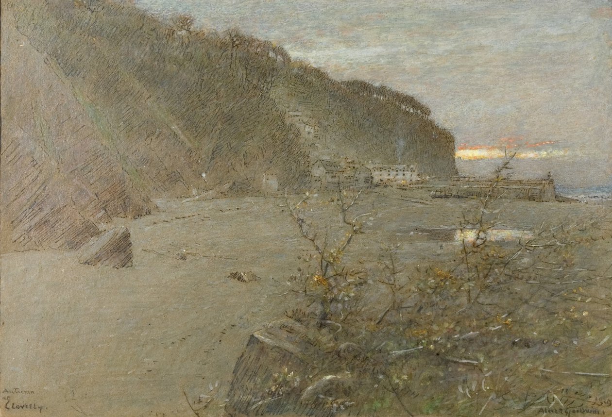 Höst på Clovelly av Albert Goodwin