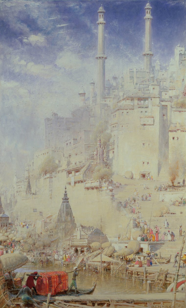 Benares (även känd som Varanasi) av Albert Goodwin