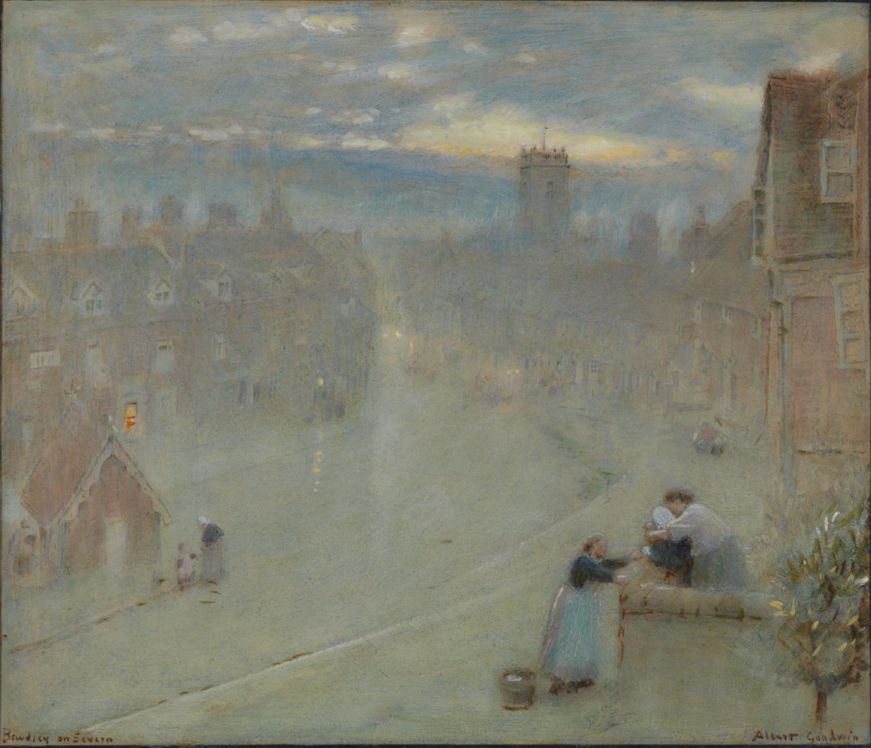 Bewdley på Severn av Albert Goodwin