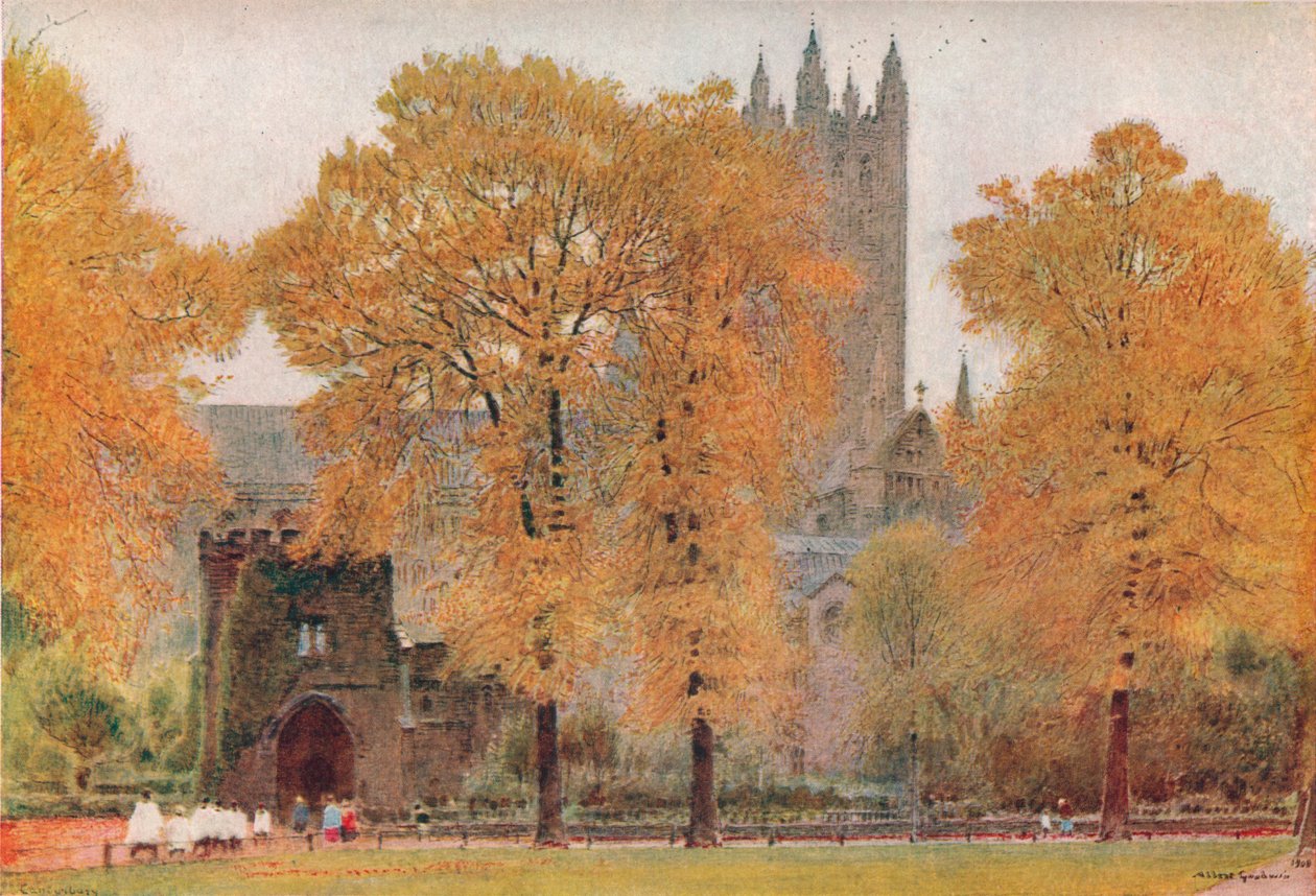 Canterbury Cathedral, 1908 av Albert Goodwin