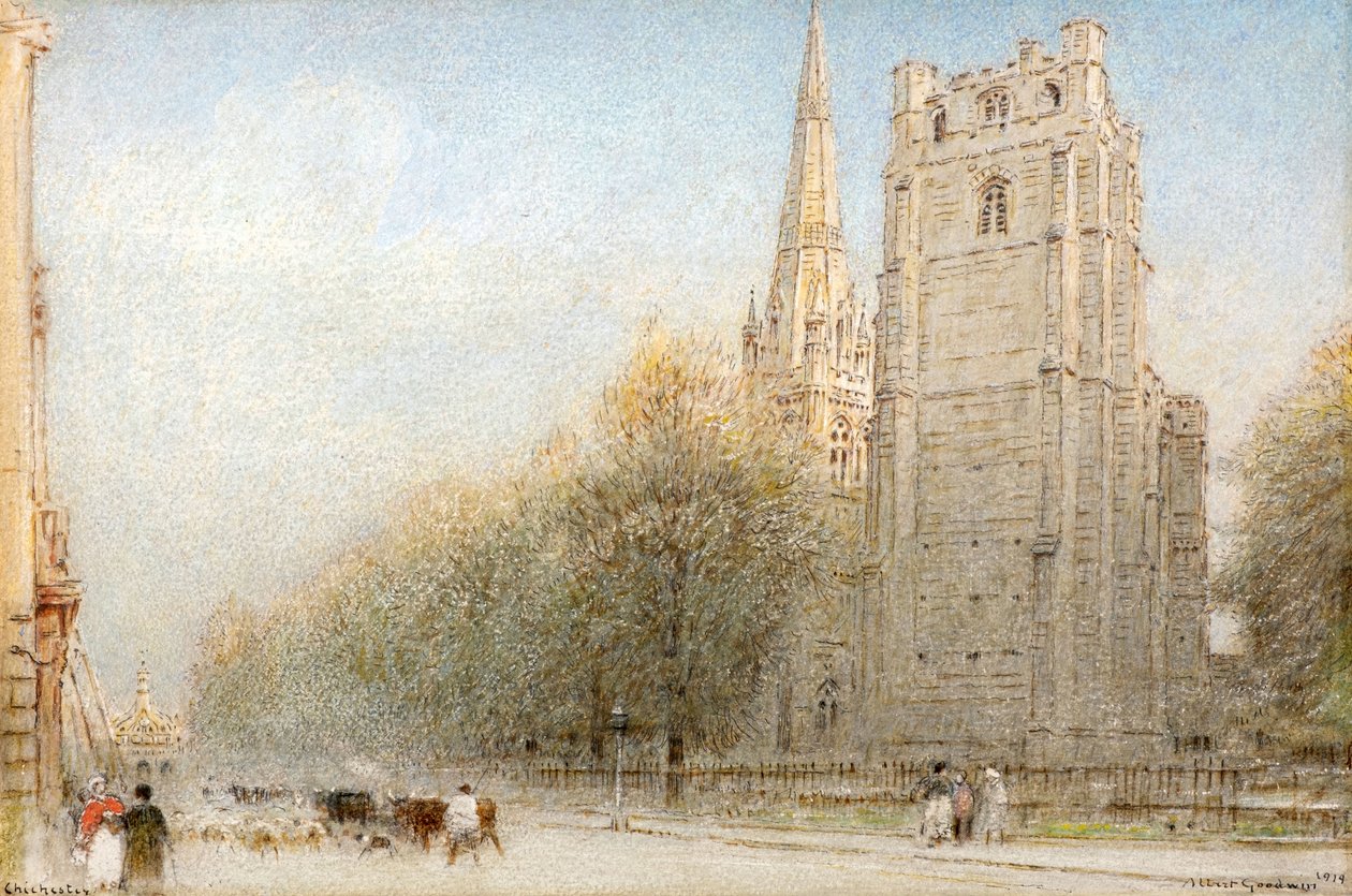 Katedralen i Chichester av Albert Goodwin