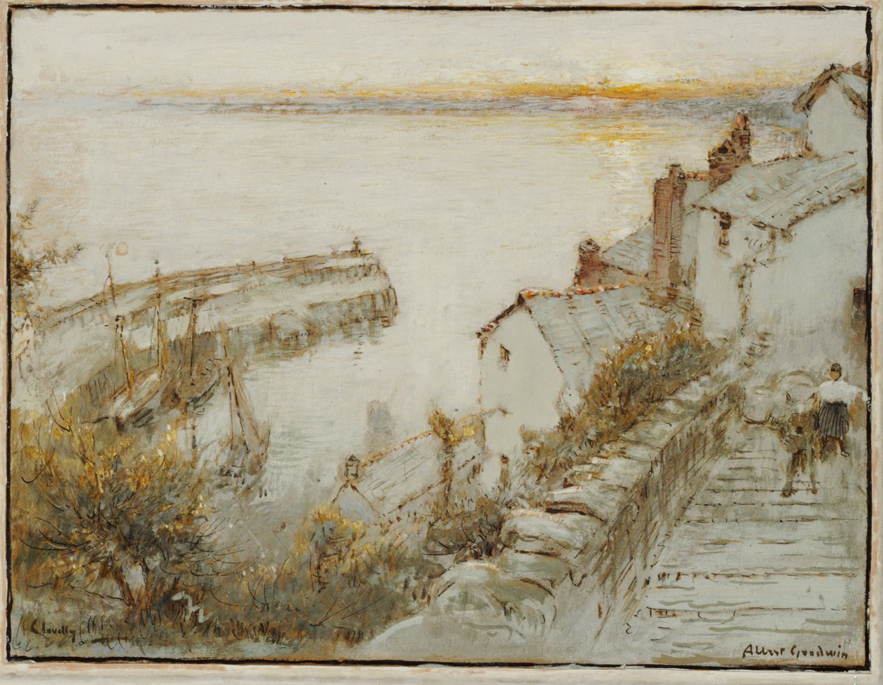 Clovelly av Albert Goodwin