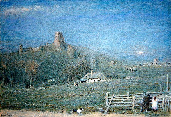 Corfe slott av Albert Goodwin