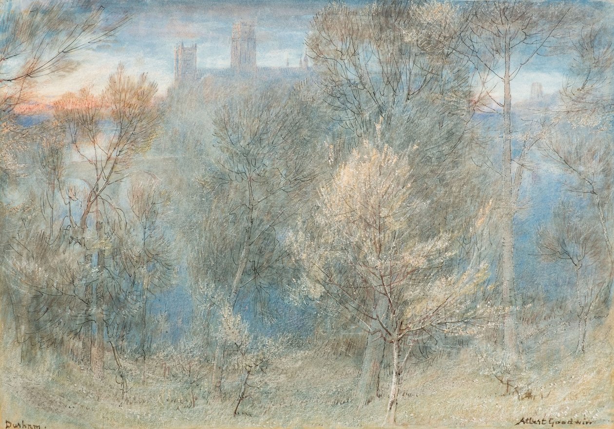Durham (akvarell) av Albert Goodwin