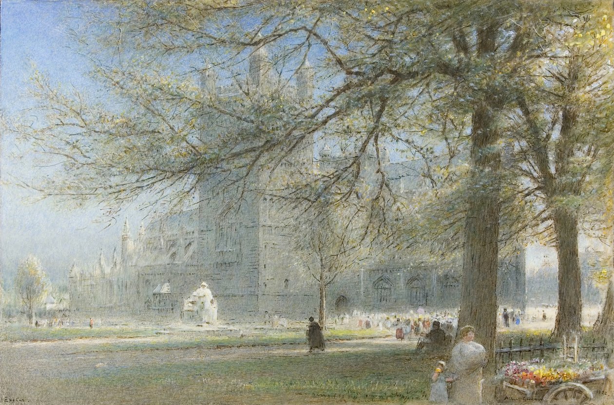 Exeters katedral av Albert Goodwin