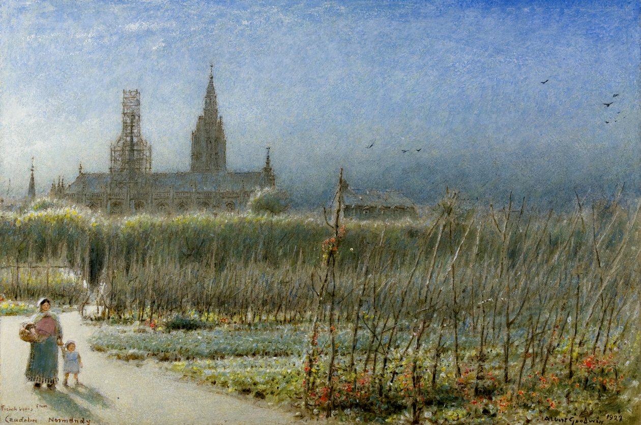 Franska bönor från Caudebec, Normandie av Albert Goodwin
