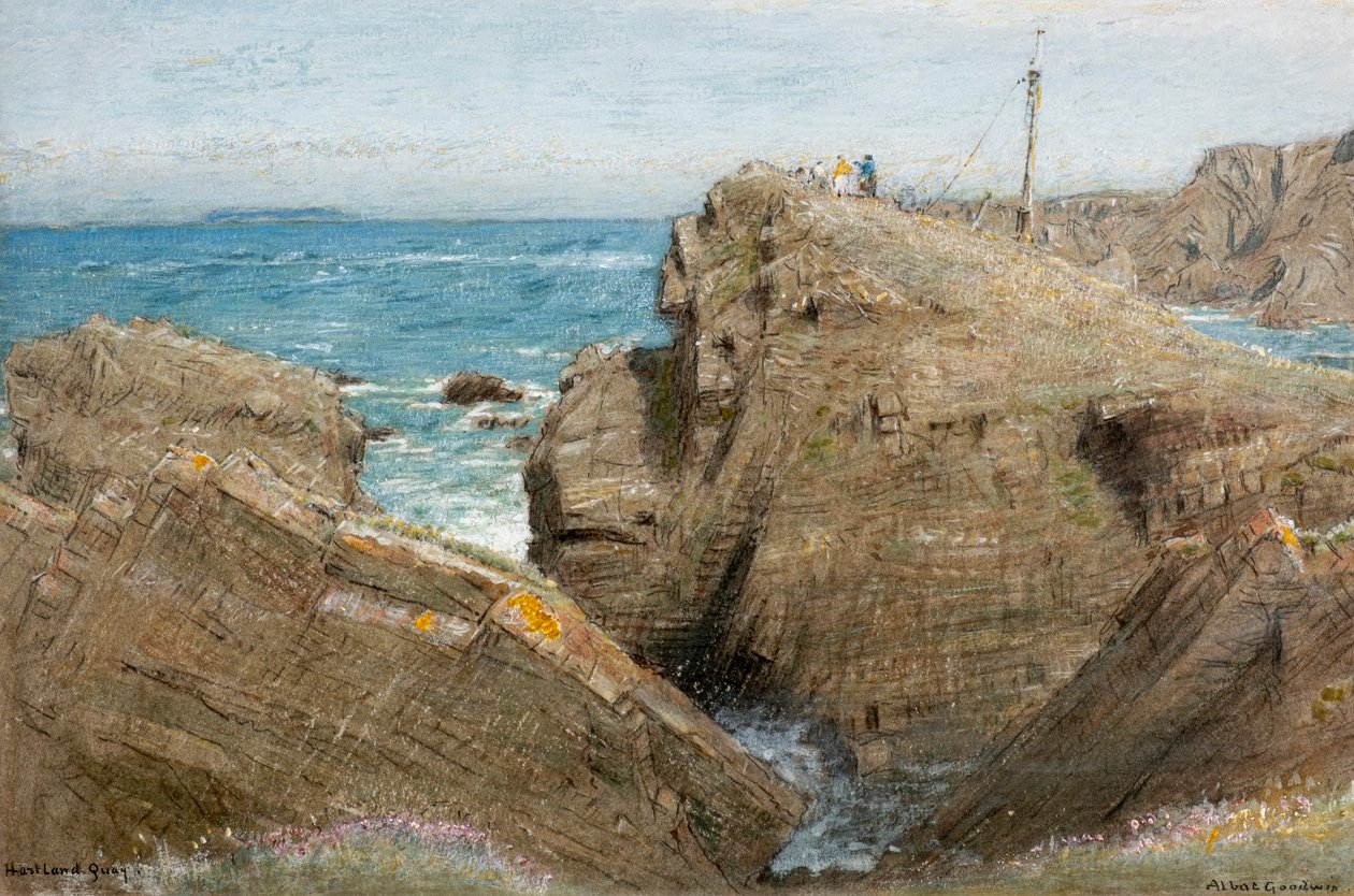 Hartland Quay (akvarell) av Albert Goodwin