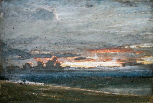 Hemåt före stormen av Albert Goodwin
