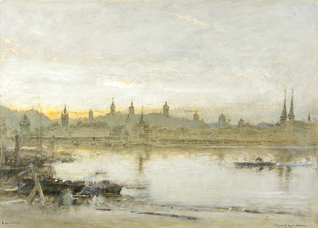 Lusern (olja, penna och bläck på papper) av Albert Goodwin