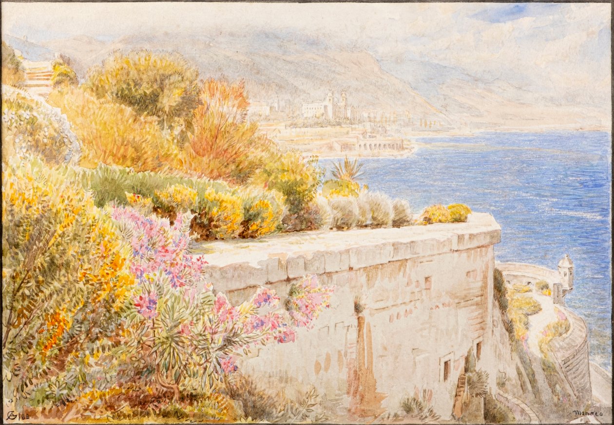 Monaco (akvarell) av Albert Goodwin