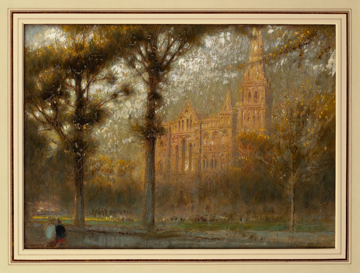 Salisbury Cathedral: Västfronten och spiran av Albert Goodwin