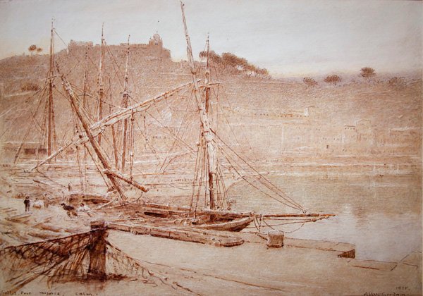 Soller Port, Mallorca, Lugn av Albert Goodwin