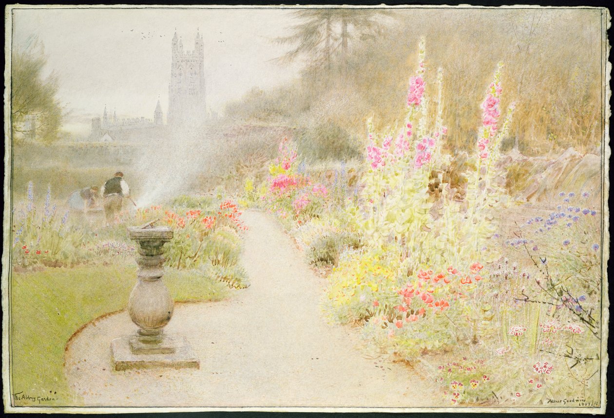 Abbey Garden av Albert Goodwin
