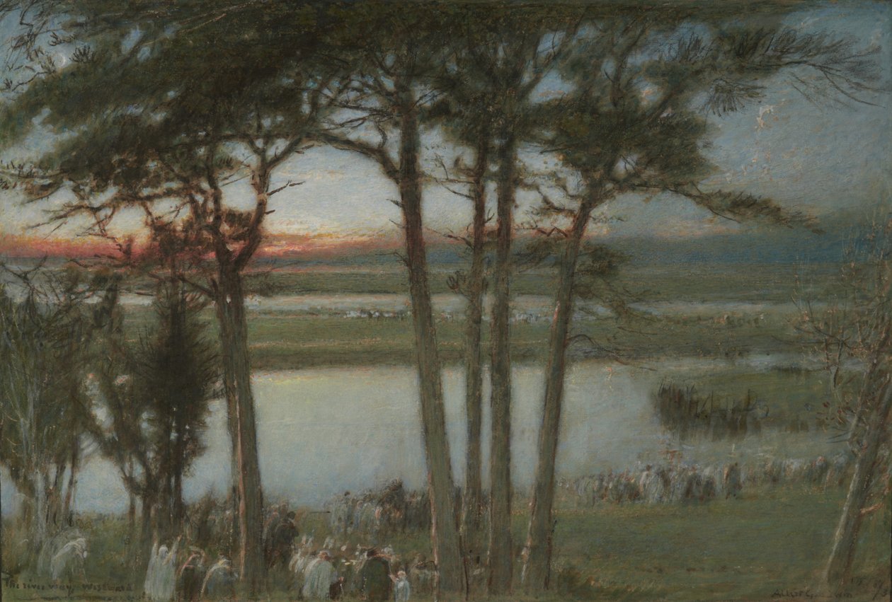 The River Way, västerut av Albert Goodwin